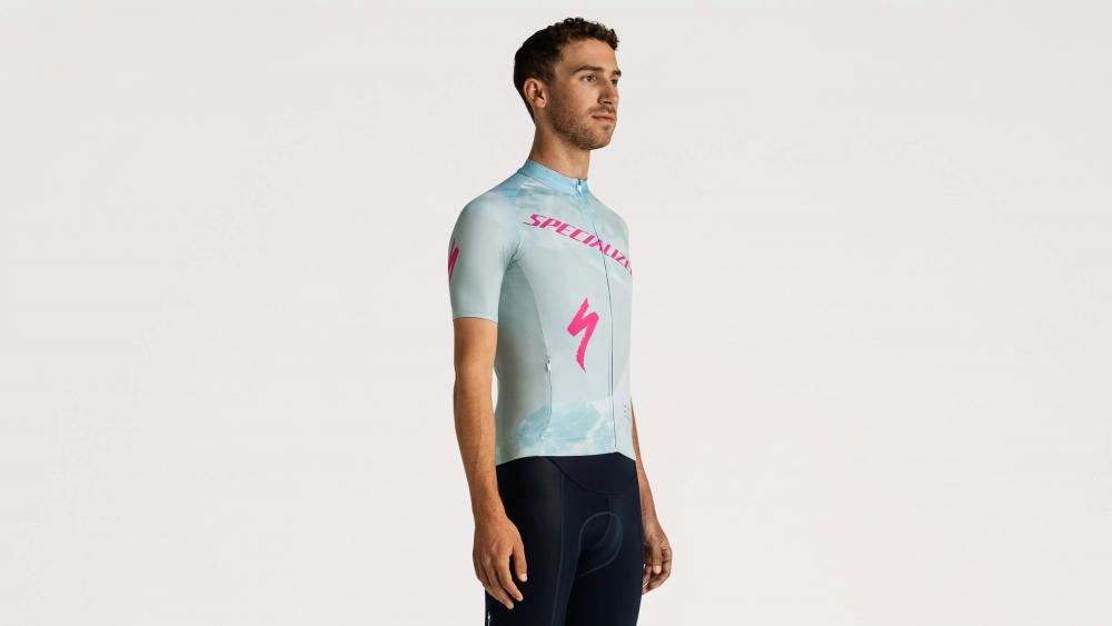 FOUNDATION SBC FOUNDATION GRAPHIC JERSEY SS MEN SEA/RBLPNK FOCAL XS - Radtrikot kurzarm