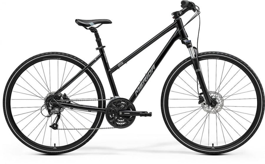 Merida CROSSWAY 40 LADY HP4 S (47) Schwarz/Silber - komfortables Crossbike für Alltag & Tour