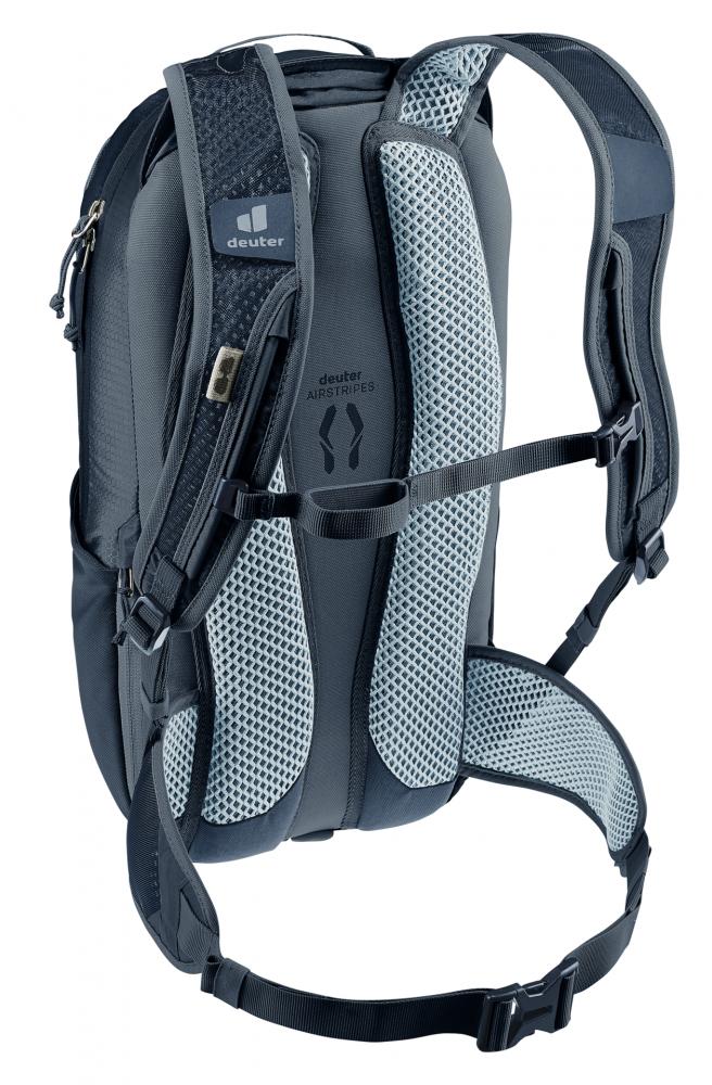 Deuter Race 12 Fahrradrucksack 12L Schwarz - Leichter Rucksack mit Airstripes für Radfahrer