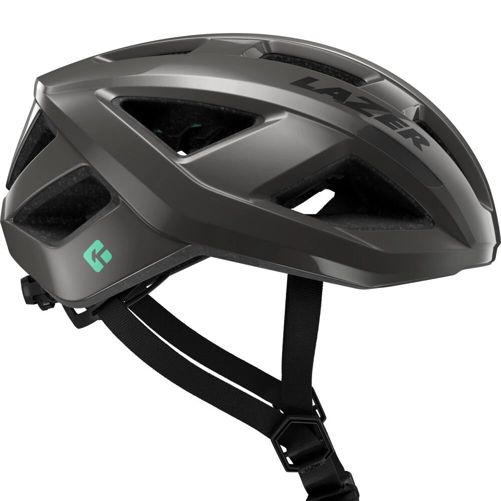 LAZER Helm Tonic KinetiCore Road Titanium L (58-61 cm) - sicherer, leichter Rennradhelm