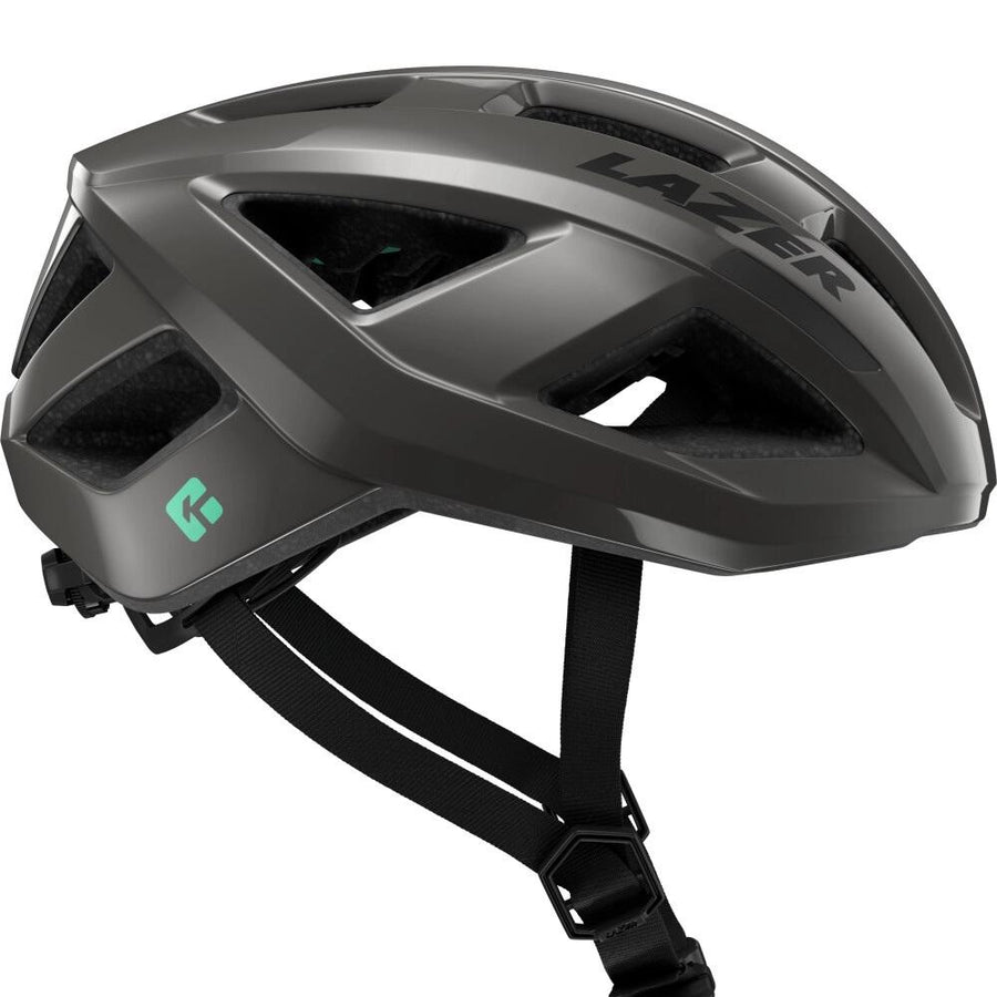 LAZER Helm Tonic KinetiCore Road Titanium L (58-61 cm) - sicherer, leichter Rennradhelm