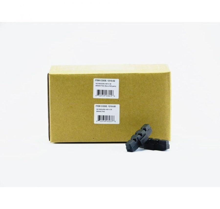 NG Sports Bremsschuhe, Magura HS11-HS33, Werkstattverpackung, VE-25 Paar, black