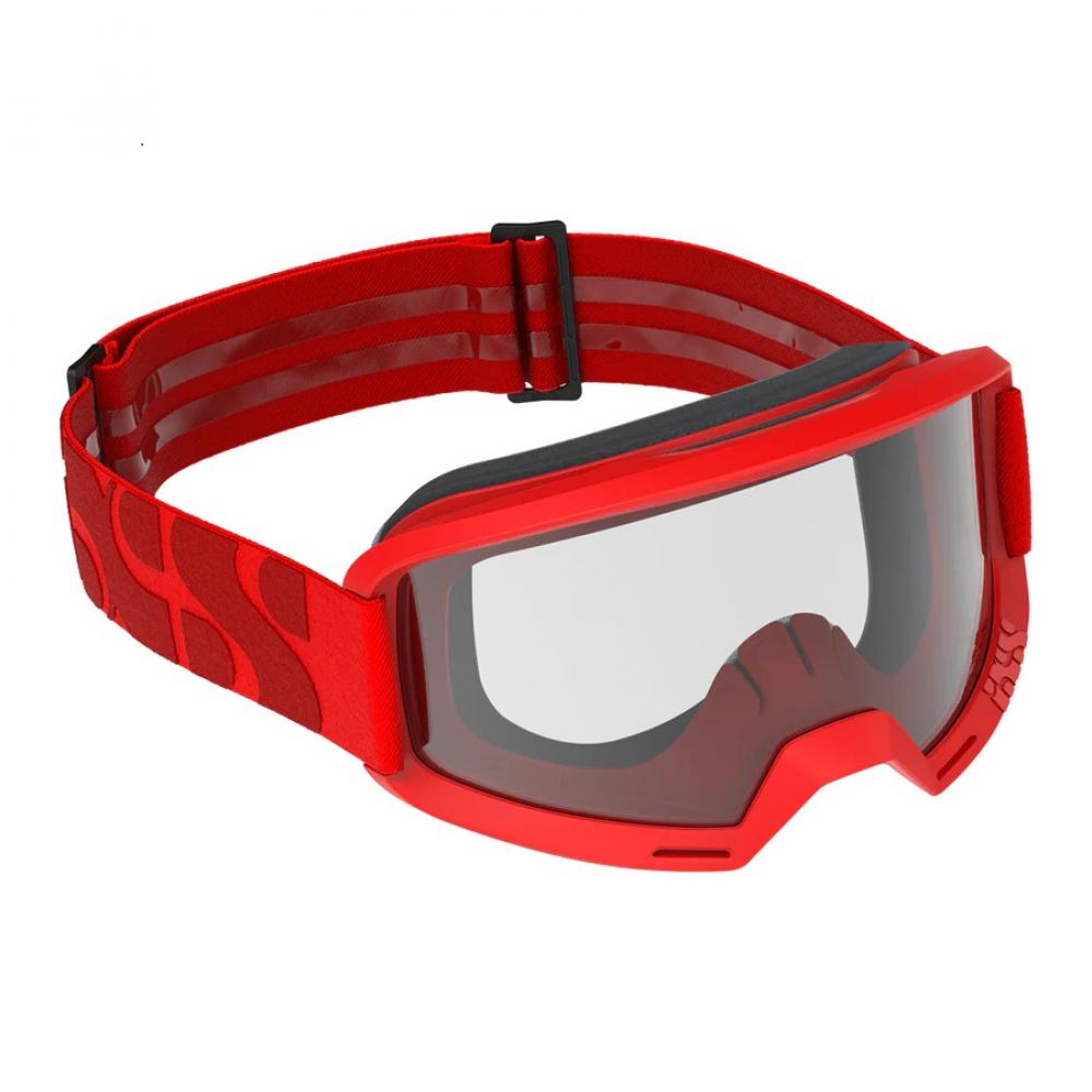 IXS Sports Division iXS Hack Goggle Clear Lens unis Racing Red - maximales Sichtfeld für MTB & MX