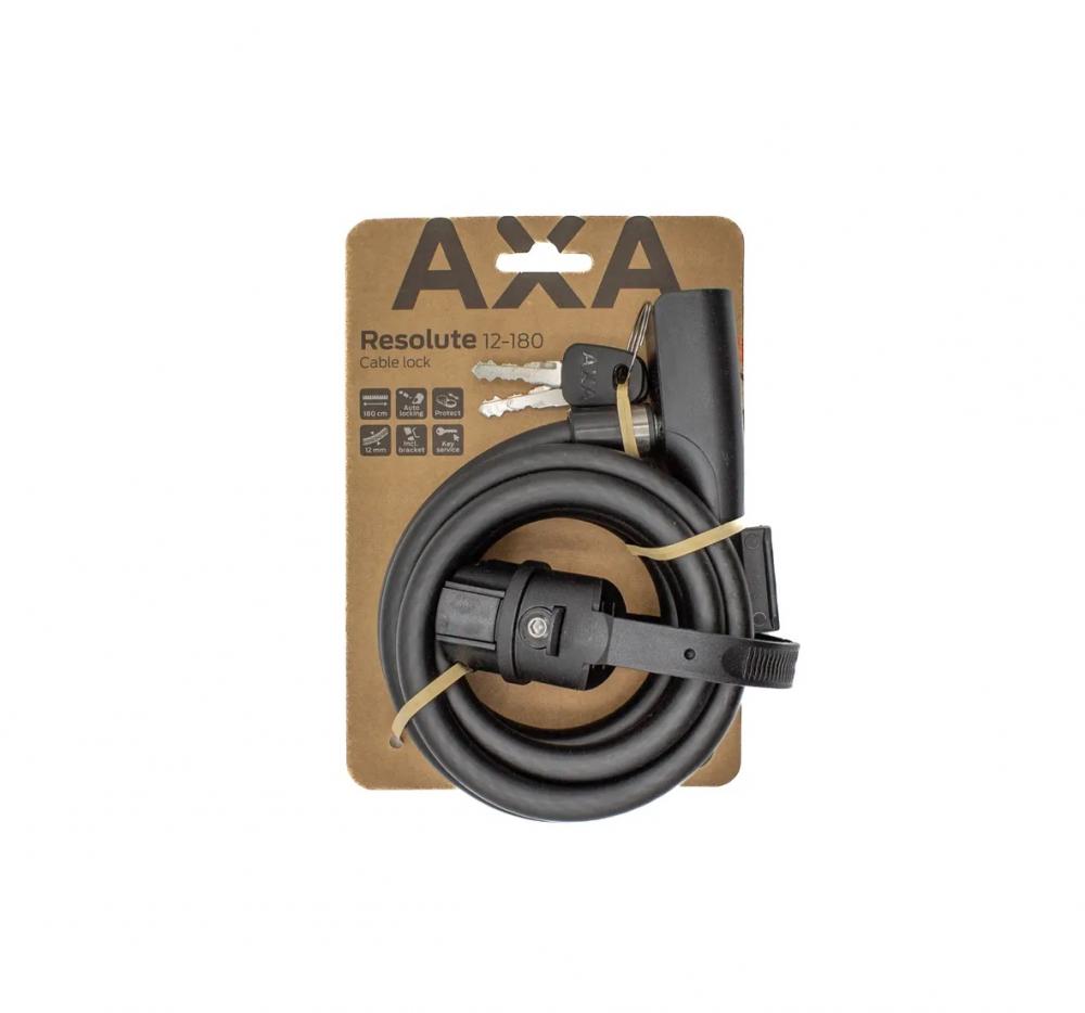 AXA Kabelschloss Resolute 180/12 - Robustes Fahrradschloss 180cm