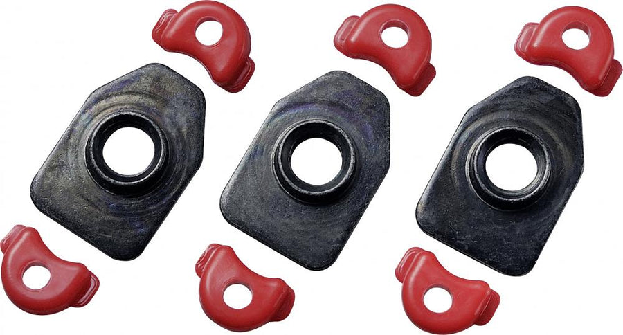 SHIMANO Gewindeeinsätze für SH-RC9, 3 Gewindeeinsätze, 6 Gummi-Spac - 9,