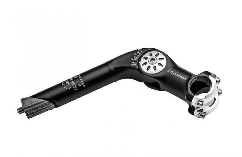 Procraft Schaft-Vorbau 1 1/8" 25,4 mm verstellbar -20° bis +40° - Schwarz