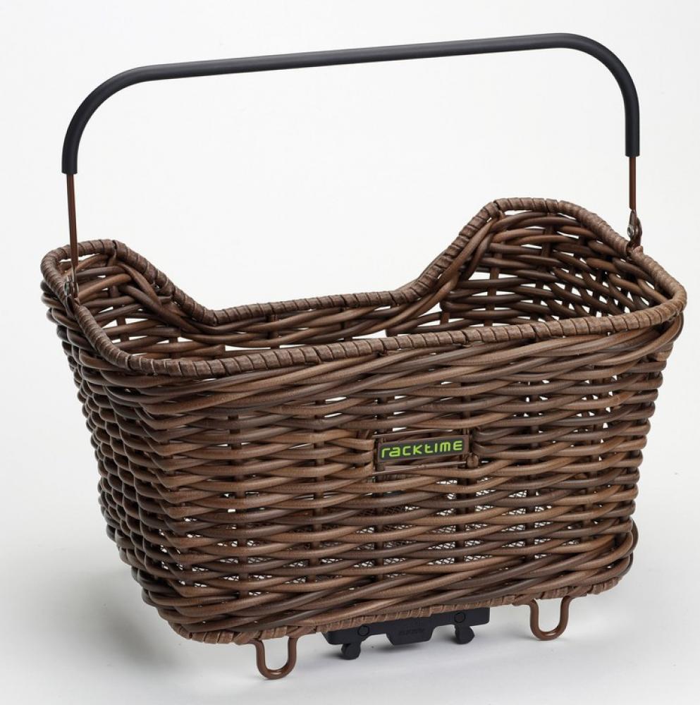 Racktime Baskit Willow Fahrradkorb 20 L braun 43x31x24,5 cm, Korb mit Snapit Adapter, Gepäckträger-Systemkorb