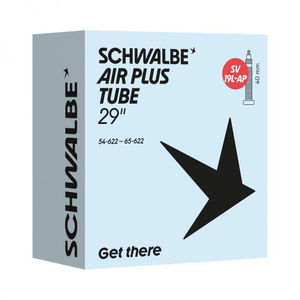 Schwalbe SCHLAUCH SV19L AIR PLUS 29 Zoll (54/65-622) 54 - robuster E-Bike & Cargo-Bike Schlauch - Fahrradschlauch