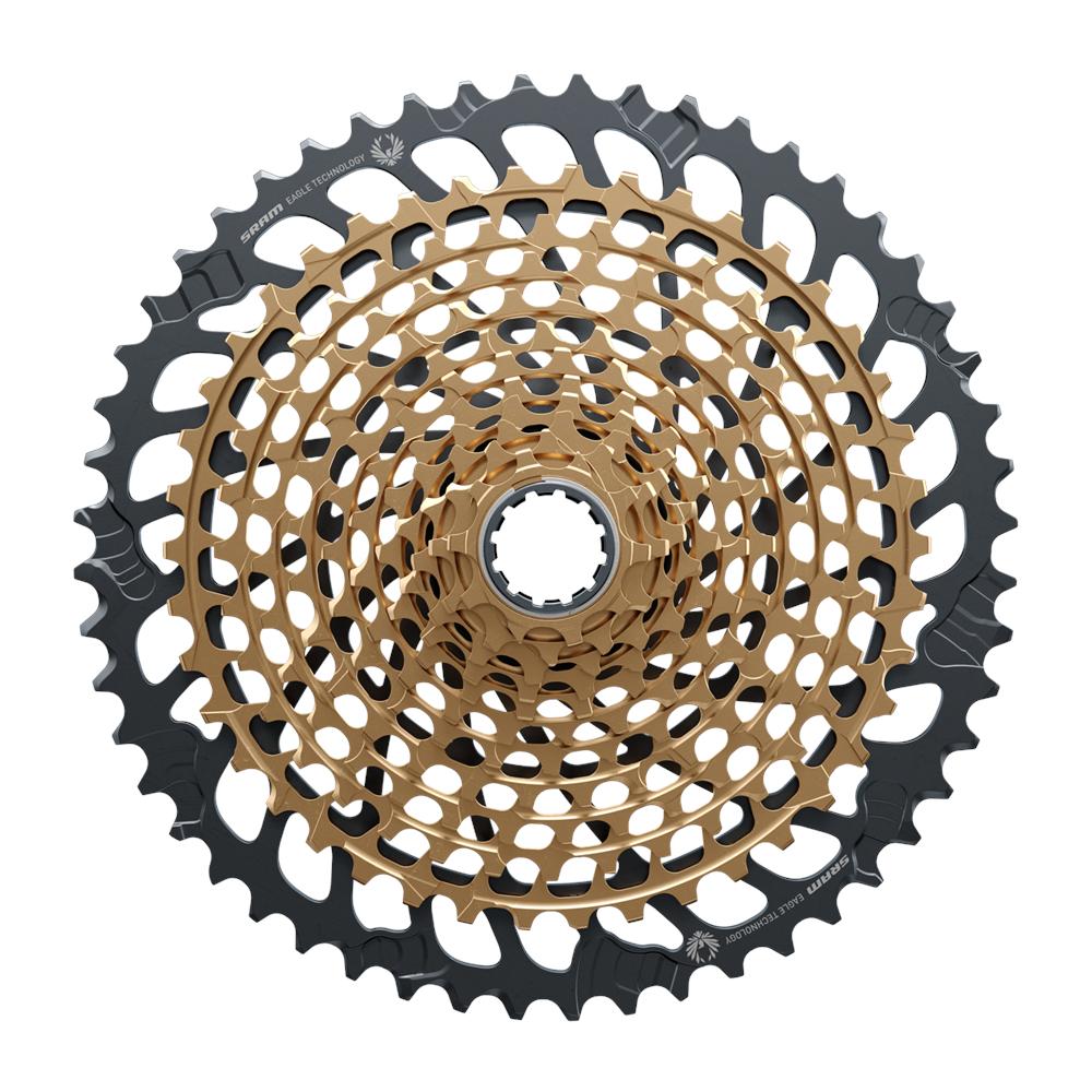 SRAM XG-1299 Eagle Kassette 12-fach 10-52T gold - X-Glide Technologie für MTB