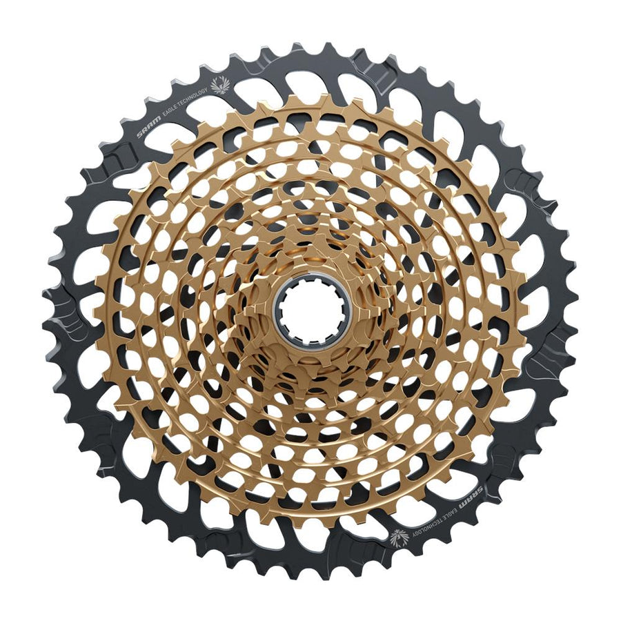 SRAM Kassette XG-1299 X-Glide 12-fach 10-52T gold, maximale Bandbreite für deinen Eagle-Antrieb.