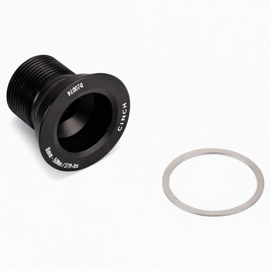 Race Face Cinch Kurbelschraube Unterlegscheibe M18 non drive side schwarz matt - präziser Sitz für Cinch-Kurbeln