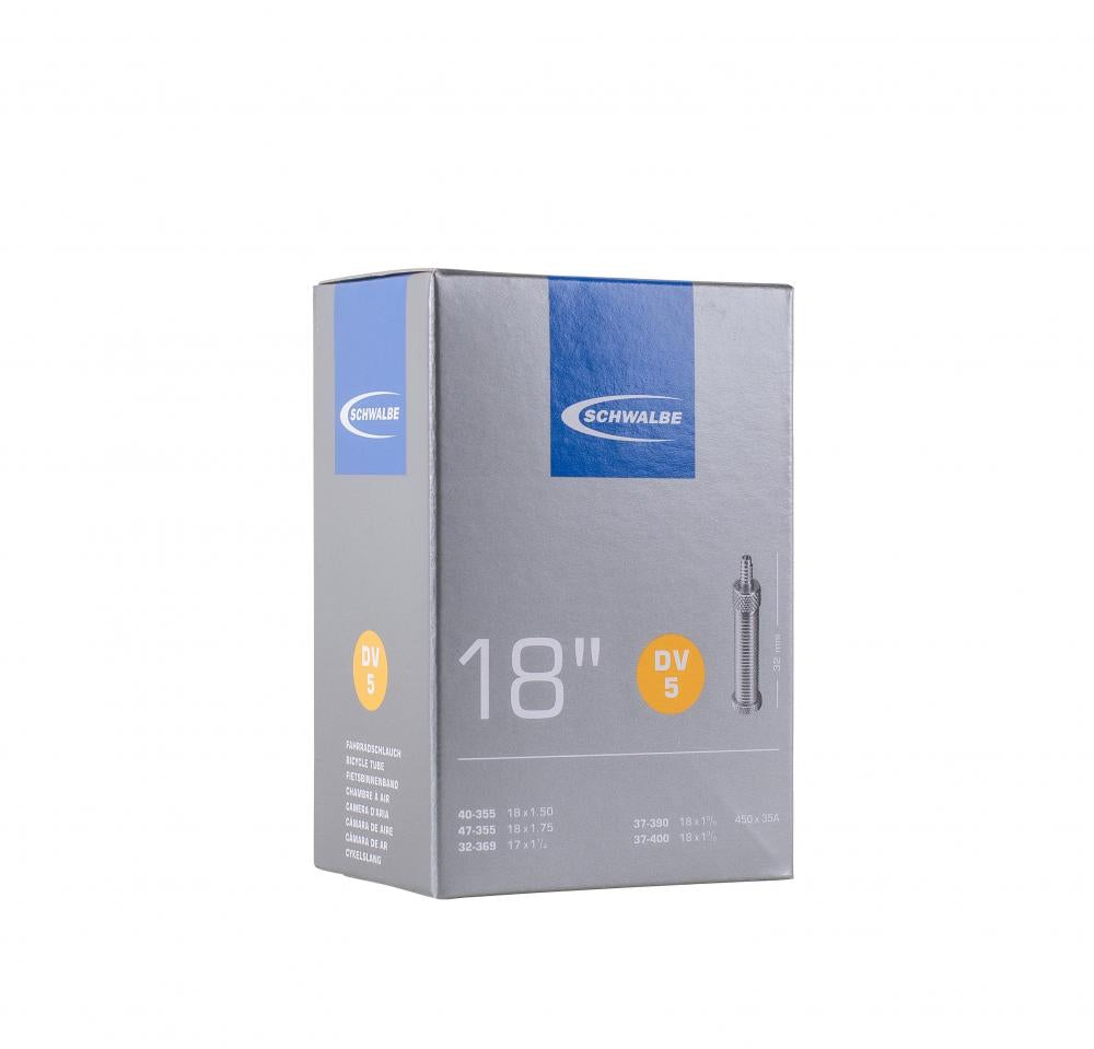 Schwalbe Schlauch DV5 18x1.50-1.90" (28/47-355/406) - 18 Zoll DV 32mm"