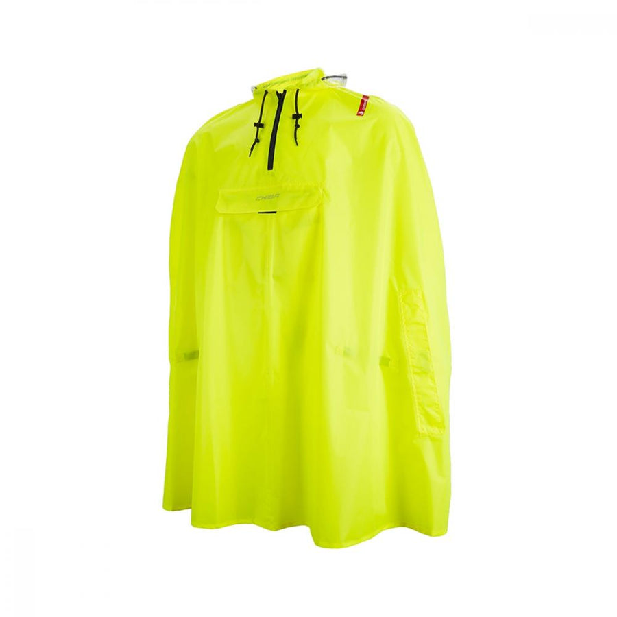 CHIBA Regenponcho - wasserdicht, winddicht, neongelb, Größe M/L