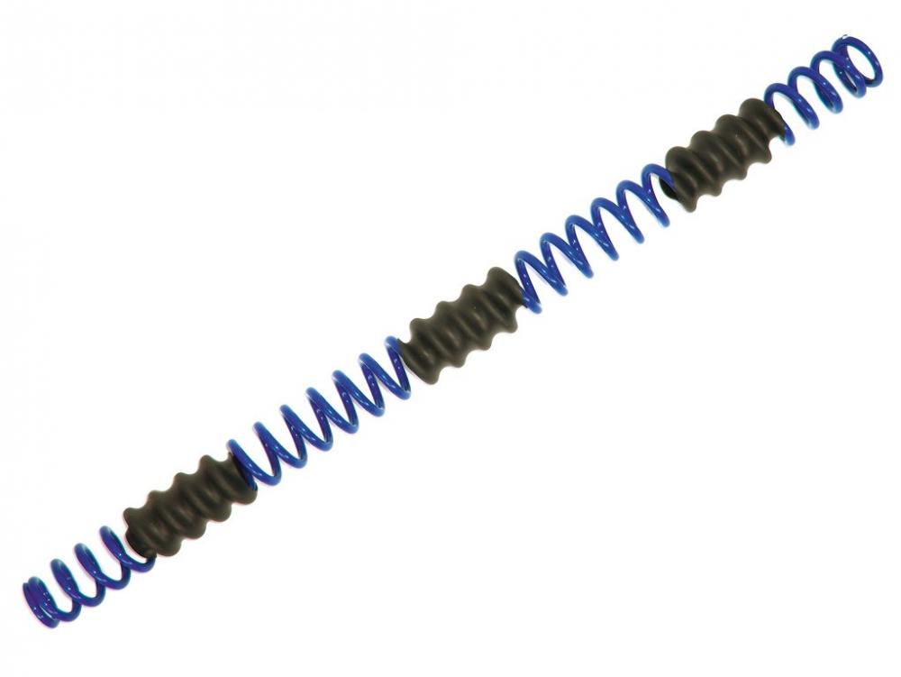 RockShox Feder 10 BOXXER COIL hart blau, eine blaue Schraubenfeder mit schwarzen, gerippten Abschnitten.