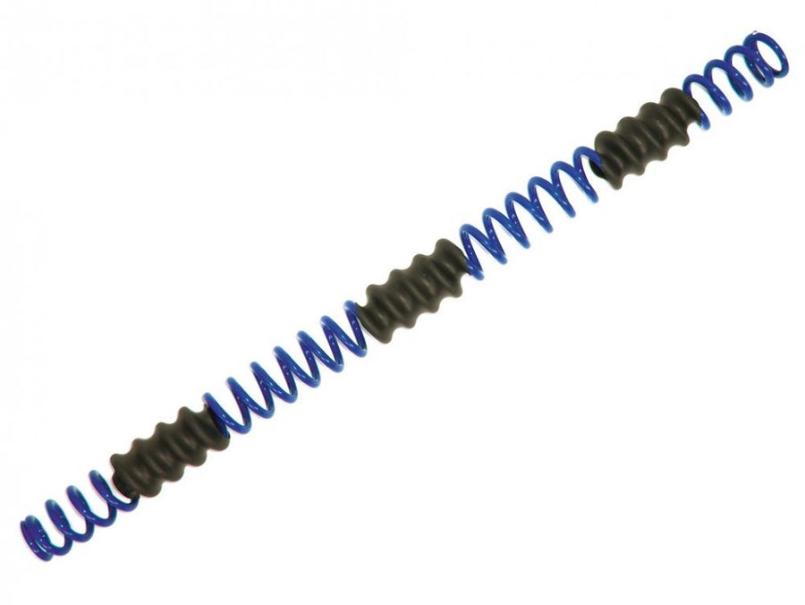 RockShox Feder 10 BOXXER COIL hart blau, eine blaue Schraubenfeder mit schwarzen, gerippten Abschnitten.