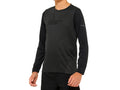 100% Ridecamp Youth Long Sleeve Jersey M Black/Charcoal - atmungsaktives MTB-Trikot