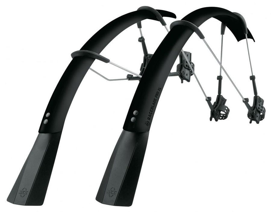 SKS Raceblade Pro XL Schutzblech-Set, 28\", schwarz, für 25-32 mm Reifen, Aero-Gabeln, Scheibenbremsen, Quick-Release, langer Spoiler, top Spritzschut