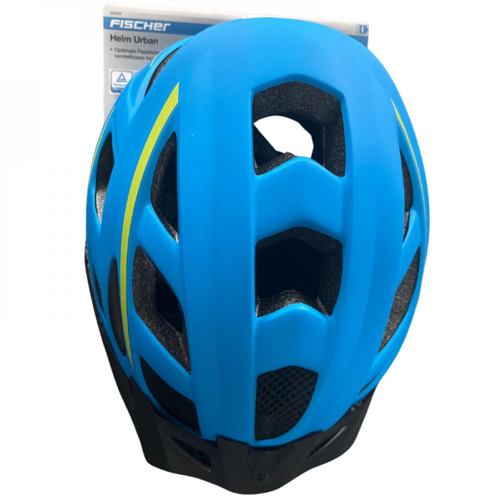 Retoure: FISCHER Urban Fahrradhelm S/M 5259 cm Blau/Schwarz mit Visor & LED-Beleuchtung