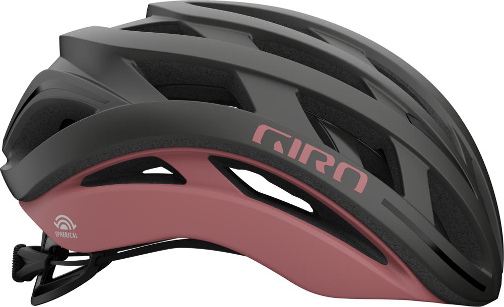 Giro Helios Spherical Helm, Matte Metallic Coal/Dusty Rose, S (51-55 cm), MIPS, Top-Belüftung, Roc Loc 5 Air, Ionic+ -Polster, Gravel & Rennrad