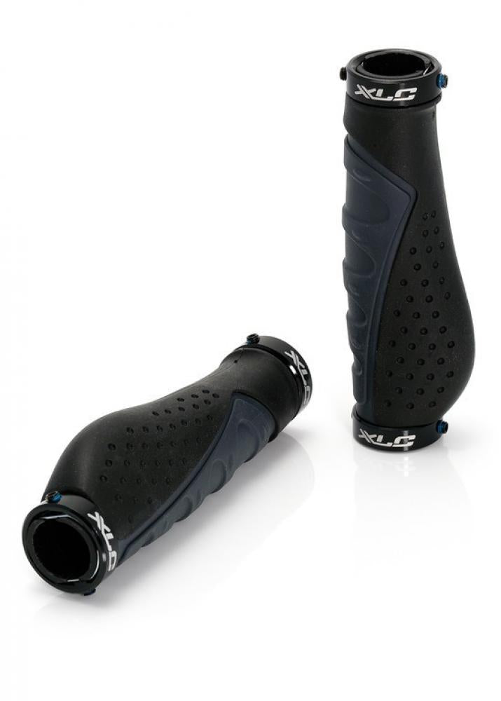 Lenkergriffe Ergonomic Gr-s07, Ergonomisch Geformt, Stoßabsorbierend, 3-komponenten-material, Schraubensicherung, Länge 140 Mm, Farbe Schwarz/grau