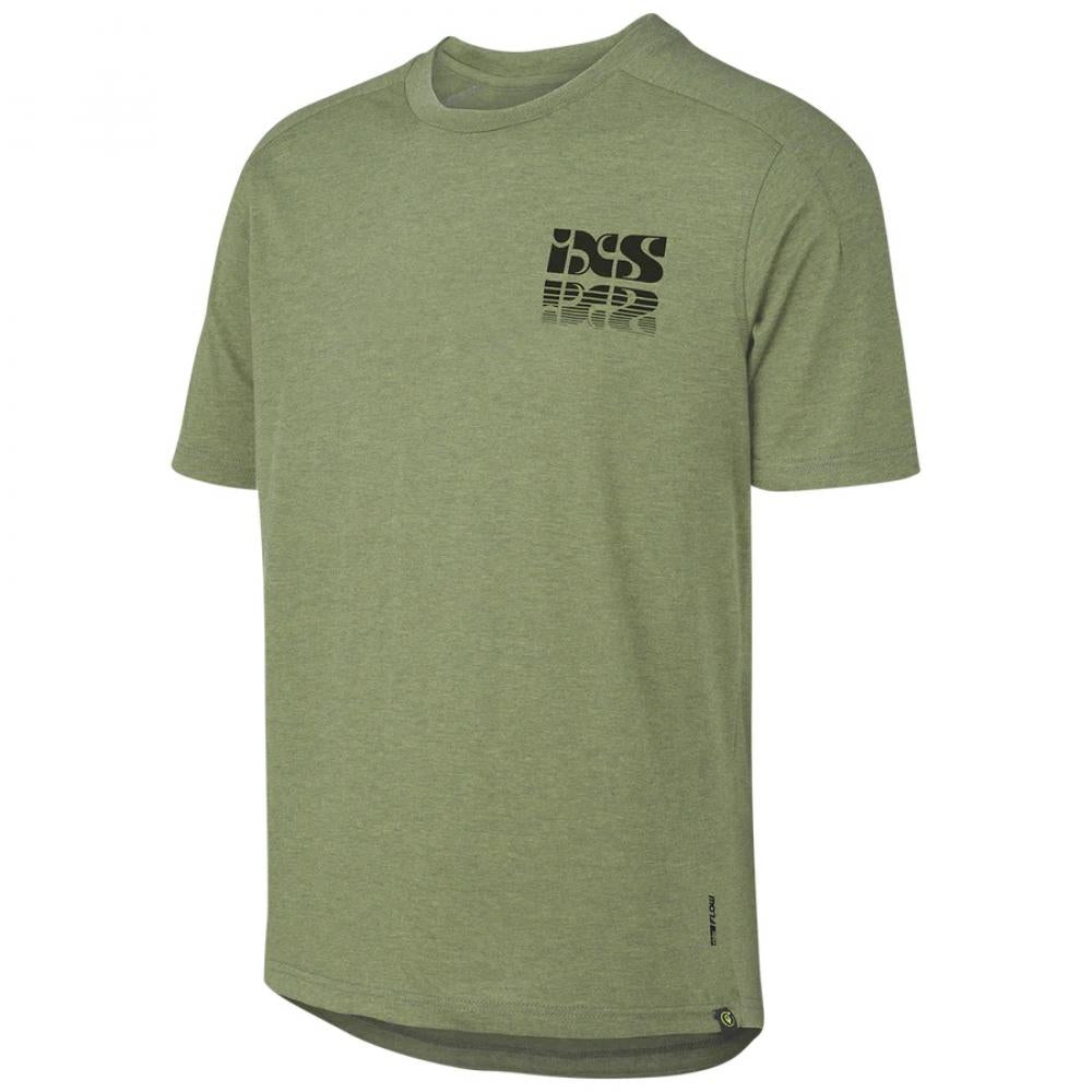 IXS Sports Division iXS Flow Kids Mirror Tech Tee KM olive - funktionelles Kinder-Bikeshirt