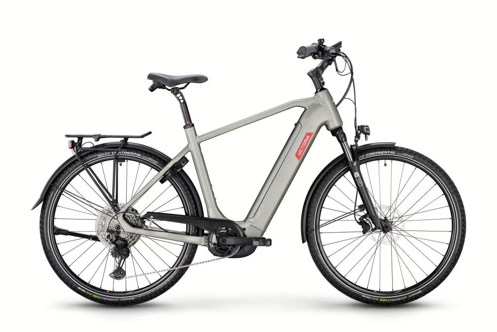 VICTORIA Elektro-Trekkingrad "Manoc 6" (#1), Diamant, 28", stardust silver matt, 1x11-Gang SHIMANO "Deore XT"/"Deore SLX", 58 cm / L