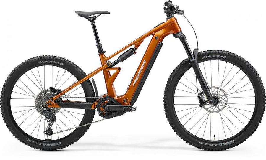 MERIDA ETMO 500 PRO E-Mountainbike Fully M, wild honey high cream, Bosch CX 100 Nm, 800 Wh Akku, Alu-Fully