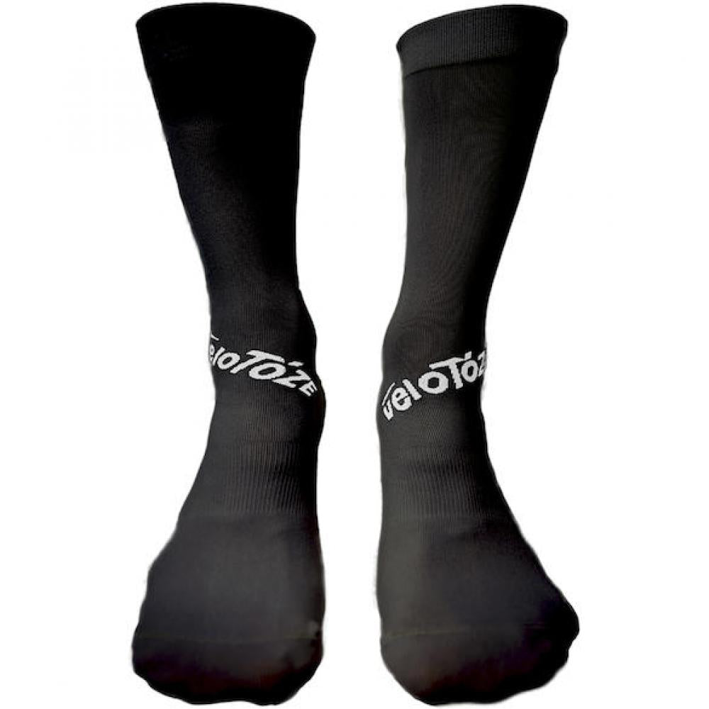 VeloToze Socken Leightweight schwarz S/M (37-42,5) - ultraleichte Radsocken für maximale Performance
