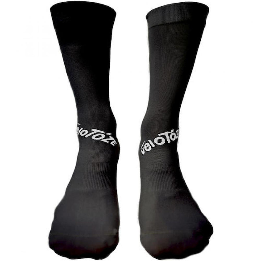 VeloToze Socken Leightweight schwarz S/M (37-42,5) - ultraleichte Radsocken für maximale Performance