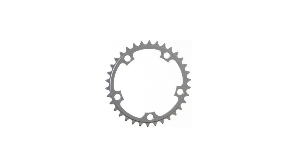 Stronglight Kettenblatt 46 Zähne silber - 110mm Lochkreis BCD für Rennrad