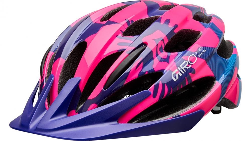 Giro Raze berry/blue flowers UY