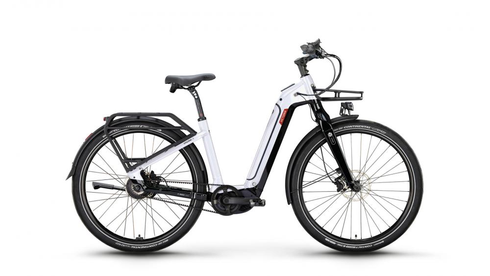 VICTORIA Elektro-Urbanrad "UTILYON 1" (#1), Wave, 29", white aluminium, 5-Gang SHIMANO "Nexus" Rücktritt, 56 cm / L