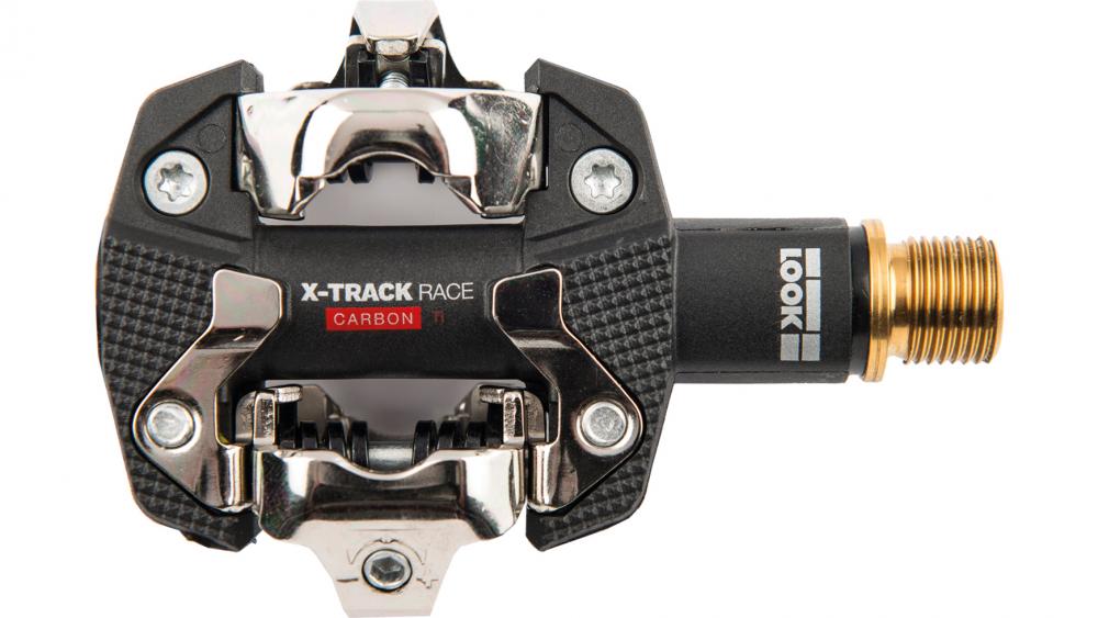 Look X-Track Race Carbon Titan black MTB Pedal, Carbonkörper, Titanachse, 1 Paar, einstellbare Auslösehärte, großer Kontaktbereich, SPD-kompatibel