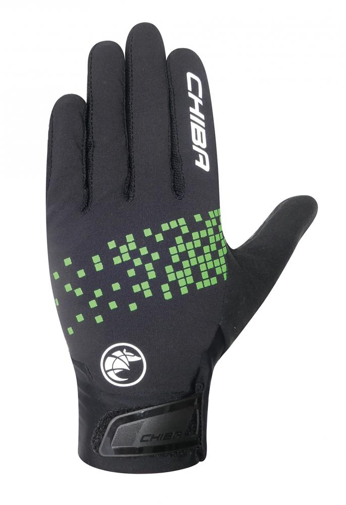 CHIBA Downhill Youth - Radhandschuhe S/M schwarz/grün, atmungsaktiv, Touchfinger