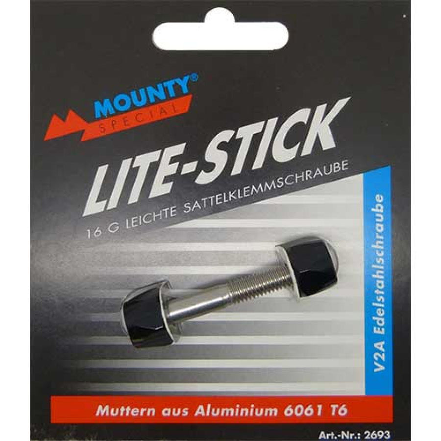 Asista Klemmschraube Sattelstütze M6 x 45 mm Innensechskant Niro schwarz