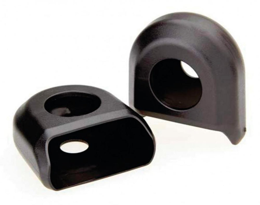 Zwei schwarze SRAM Kurbelarm Guards für zuverlässigen Schutz vor Kratzern an Fahrradkurbeln.