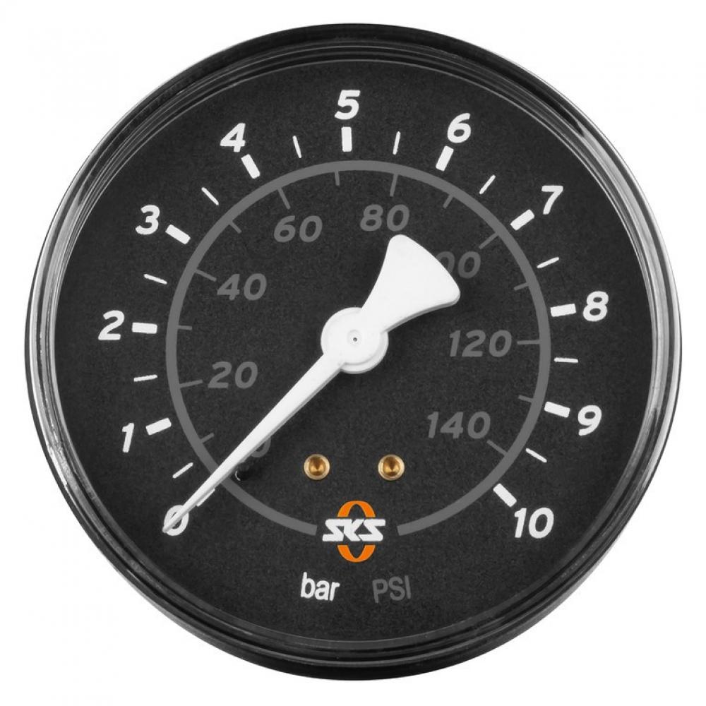 SKS Ersatzmanometer 80mm für Airkompressor 10.0 und Air-X-Plorer, präzise Druckanzeige bis 10 bar, großes gut ablesbares Display, robustes Gehäuse, schwarz