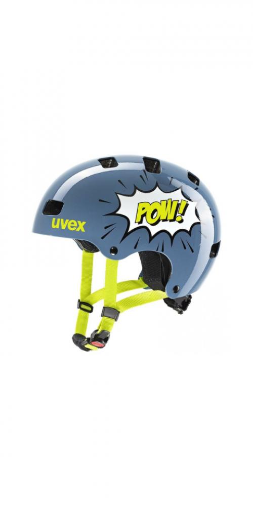 uvex kid 3 stone blue pow, Hartschalen-Kinderfahrradhelm, Größe 55-58 cm, innovative Hardshell-Technologie und 10 Belüftungsöffnungen …