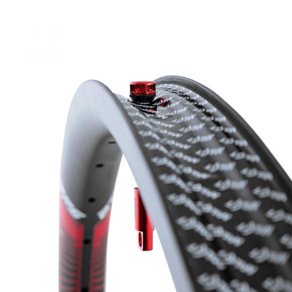 Procraft Tubeless-Ventile 50 mm Rot - 7071 Aluminium, austauschbare Gummibasis