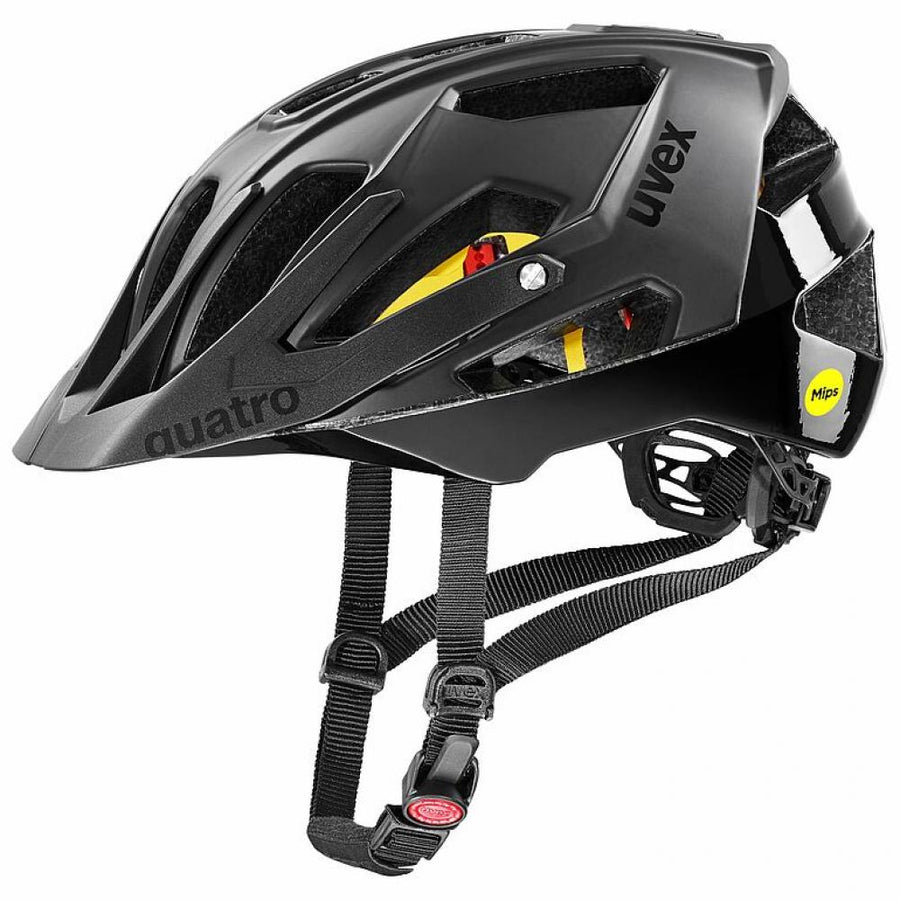 Uvex Quatro CC MIPS MTB-Helm Black Matt 52-57 cm - MIPS, Double Inmould, 17 Belüftungen, Kameraadapter, EN 1078