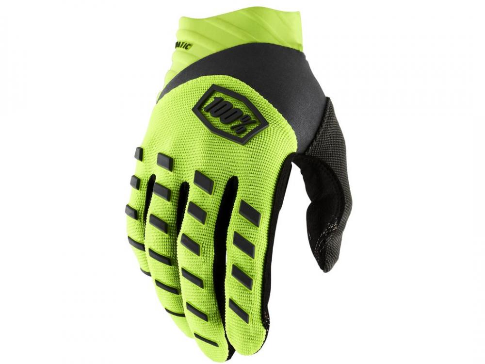 100% Airmatic Gloves XL fluo yellow - robuster MTB-Handschuh mit Top-Grip