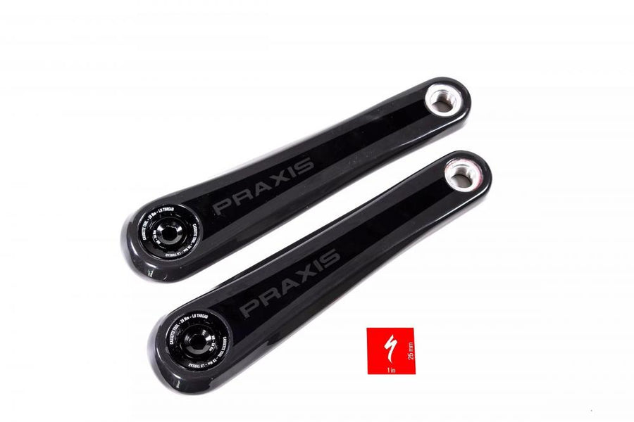 Praxis Works Carbon Turbo SL 1.1 Rennrad Kurbel 170mm - Leichte Carbon Kurbelgarnitur für Rennrad