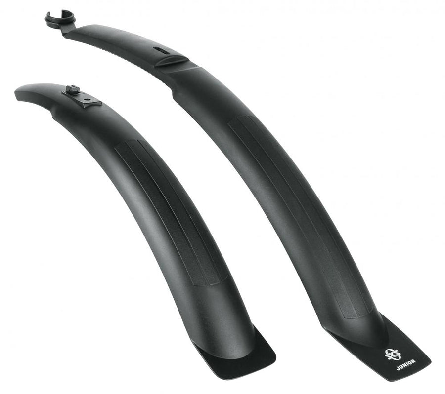 SKS Hightrek Junior 20" Schutzblech-Set schwarz für Kinderfahrräder, schlagfester Kunststoff, werkzeuglose Montage.