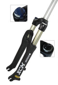 SR Suntour SF18 XCM JR-Air SL HLO 20\" Federgabel, 80mm Federweg, 1 1/8\" Aluminium-Schaft, für Scheibenbremsen, Schnellspanner, geeignet für Reifen bis 2,2\", schwarz