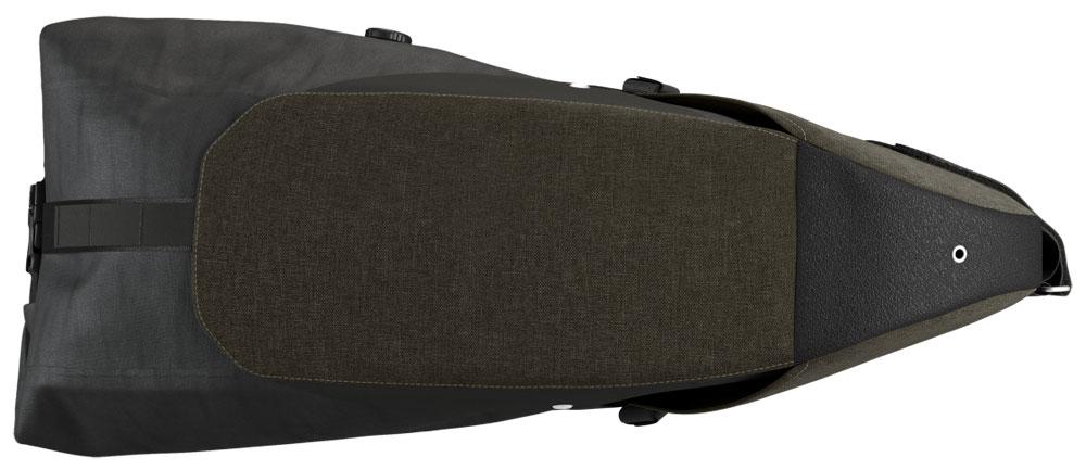 BROOKS Scape Seat Bag Mud Green - wasserdichte Bikepacking-Satteltasche 8 Liter, Holster + herausnehmbarer Drybag
