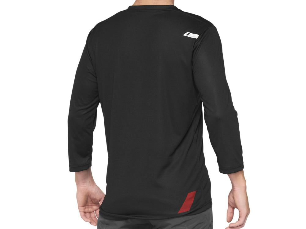 100% Airmatic 3/4 Sleeve Jersey M black/red - komfortables All-Mountain Trikot