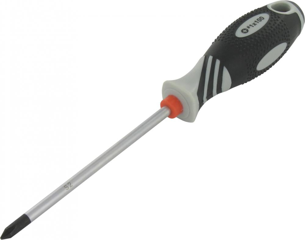 Schraubendreher Dv-71202 1 X 100 Mm - Ergonomischer Kreuzschlitzschraubendreher 100 Für Präzises Arbeiten