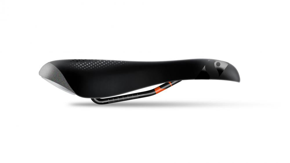Sportourer X-RACE Gel Hi-Viz Fahrradsattel, ergonomischer, sportlicher Sattel mit Gel-Polsterung, reflektierenden Elementen, 140x272 mm, 350 g, mattschwarz