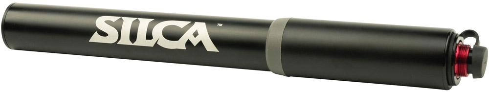 SILCA Gravelero Minipumpe  35 % mehr Volumen pro Hub, ausziehbarer Schlauch, kompatibel mit Presta- und Schrader-Ventilen, max. 5,5 bar, inkl. Halterung