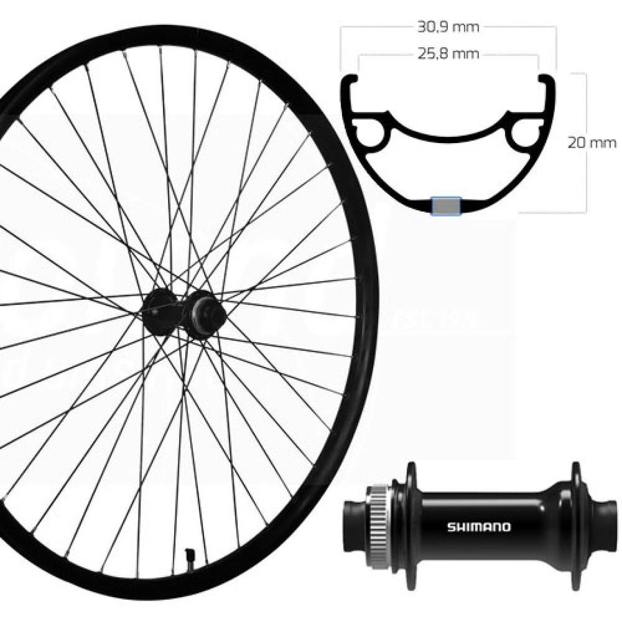 Roland Vorderrad 27,5\" Disc Centerlock schwarz SE RIVAL 26 Aluminium HB-TC500 Steckachse 110mm